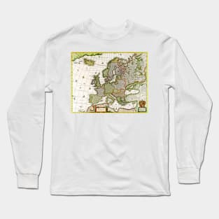 Nicolas Visscher - Europe Map 1660 - Ancient Worlds Long Sleeve T-Shirt